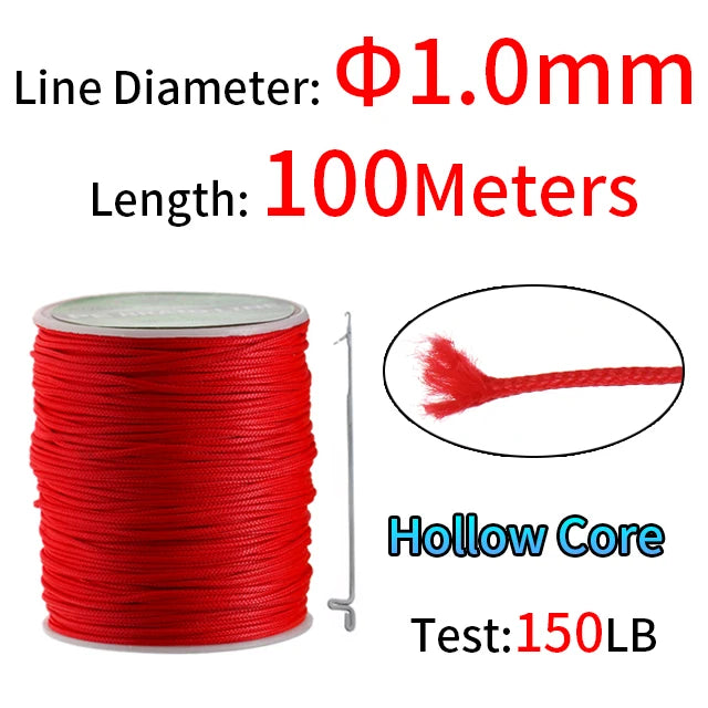 PE Braided Assist Line for Fishing Jigging Trolling Diving Spear Fishing Rope
