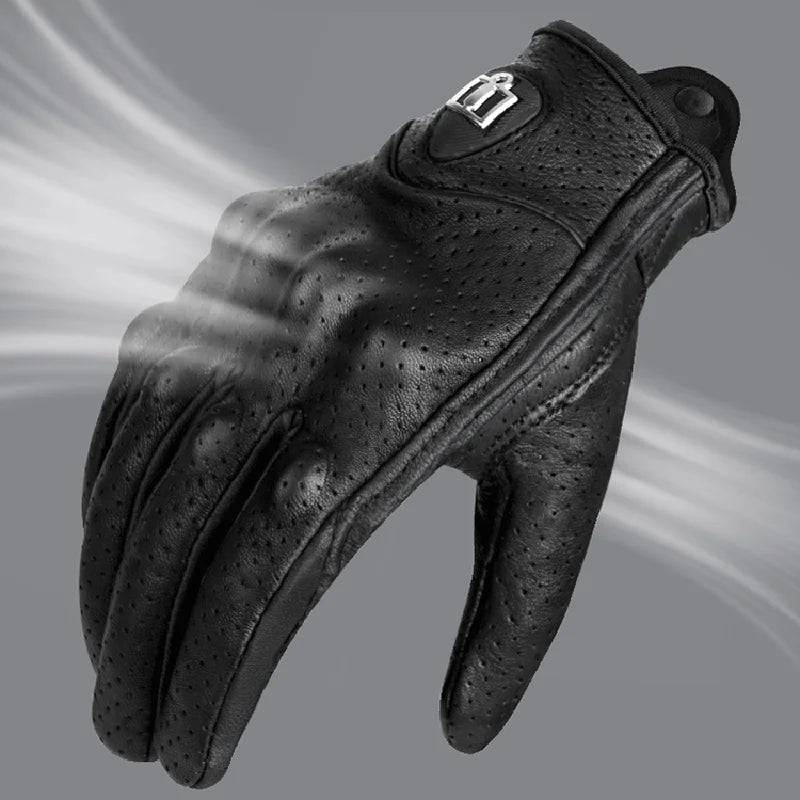 Motorcycle Breathable Gloves Men Women Moto Leather Full Finger Gloves