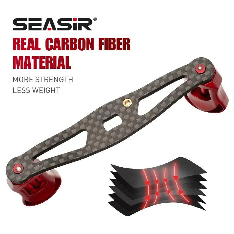 SEASIR Carbon Fiber Fishing Reel Handle Ultra Light Grip 6 COLORS Refit For Baitcasting Reel Accessories Include Daiwa,shimano