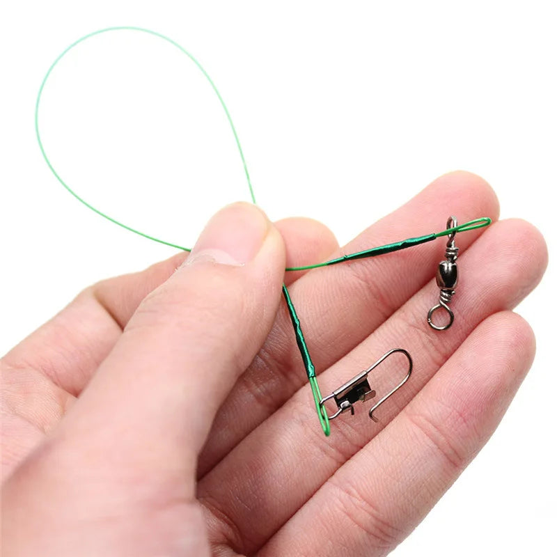 AquaGuard Anti Bite Steel Leader With Swivel - Durable Wire