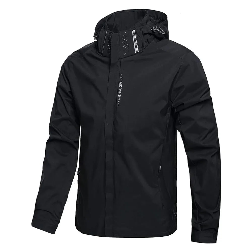 AeroZip Men's Waterproof Hooded Jacket - Detachable Hood