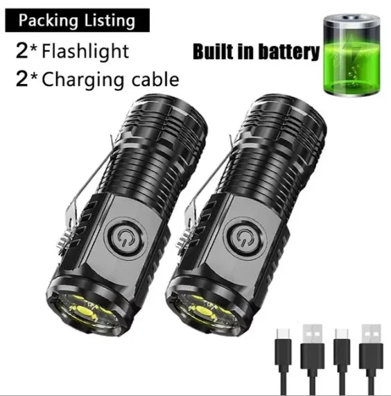NovaLite Mini Led Flashlight - Usb Rechargeable Torch