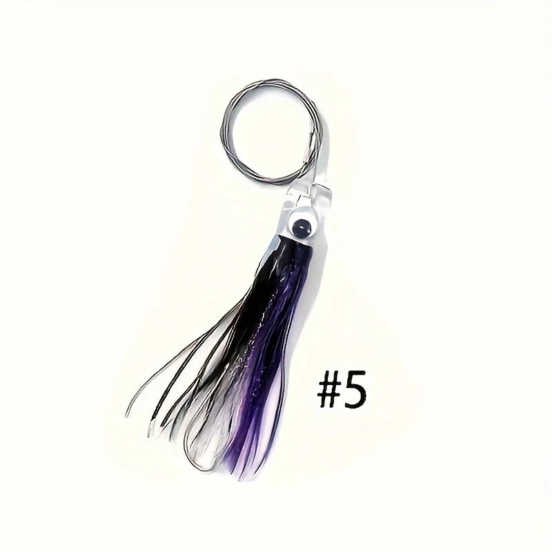 Trolling Fishing Lure Saltwater, Tuna, Marlin, Wahoo, Shark, Mahi 6.5 inch Squid Skirted