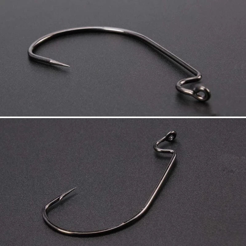 Gamakatsu OFFSET WORM HOOK (Width) Fishing Tee Hooks Sea Assist Hook Triple Treble Hooks Jig Head Fishing Carp Squid Hook