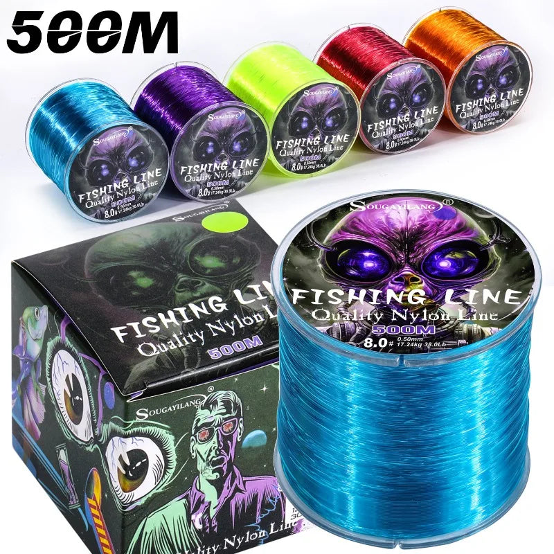 Sougayilang Nylon Fishing Line 500m - Max Drag 7-38Lb