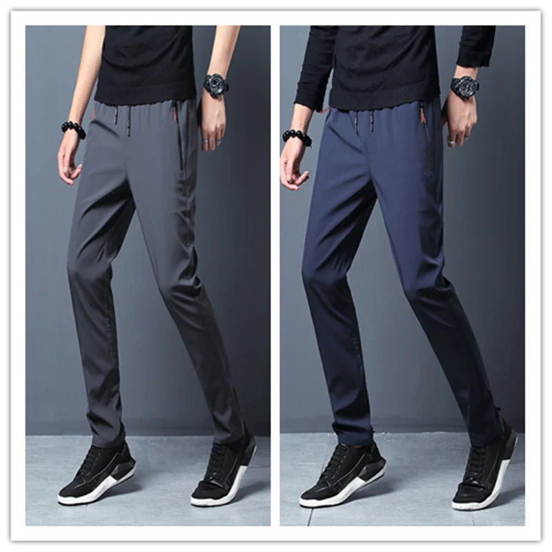 KoreanCore Mens Plus Size Jogger Pants - Stretch Comfort