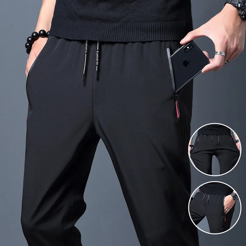 KoreanCore Mens Plus Size Jogger Pants - Stretch Comfort