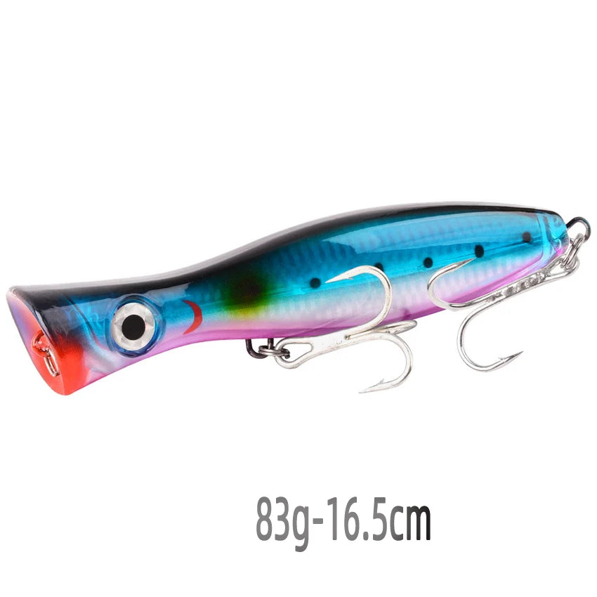 1Pcs Big Game Popper Fishing Lures 12.5cm 41g Saltwater Sea Fishing Lure Wobblers Lure Artificial Plastic bait Isca Pesca Tackle