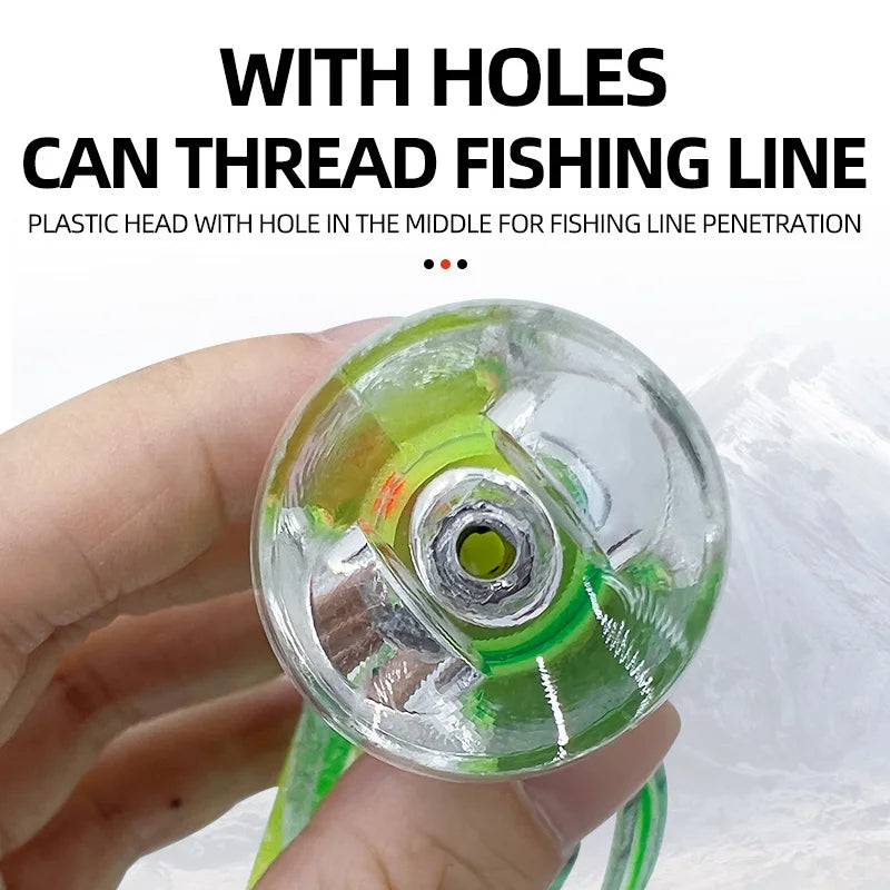 16cm/25cm Trolling Skirt Lures Marlin Tuna Dolphin Deep Sea Fishing Lure, Acrylic Octopus Soft , Resin Sea Fishing Lure