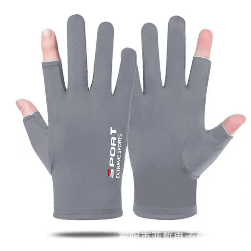 Ice Silk Half Finger Cycling Gloves - High Elastic Comfort