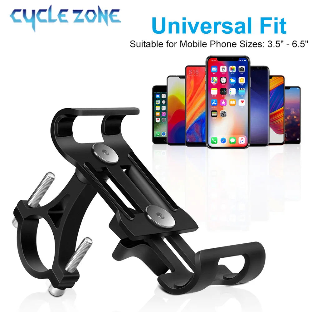 ArcRide Aluminum Bike Phone Holder - Anti Slip Secure Clip
