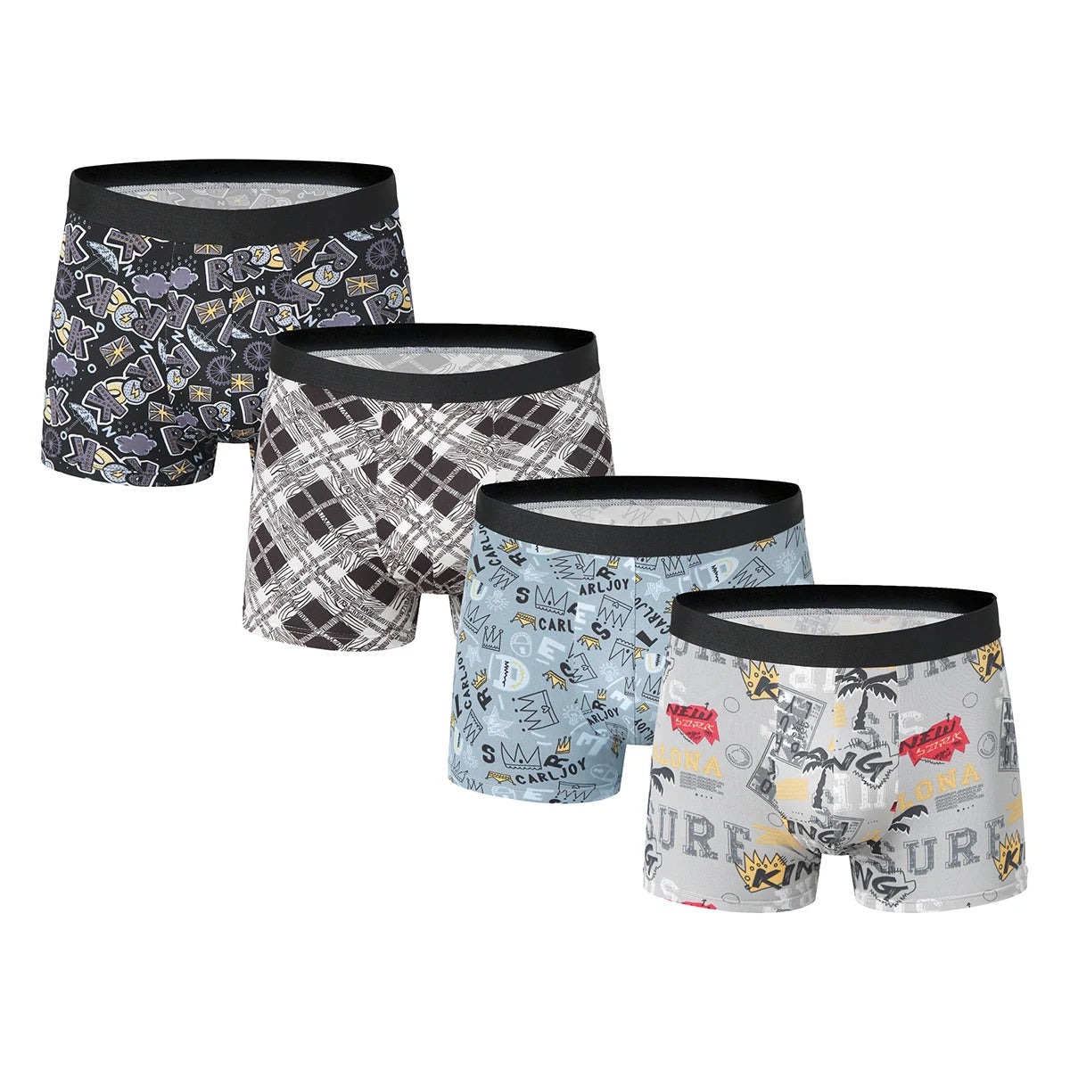 SureFit Plus Size Printed Boyshorts And Trunks - Comfort