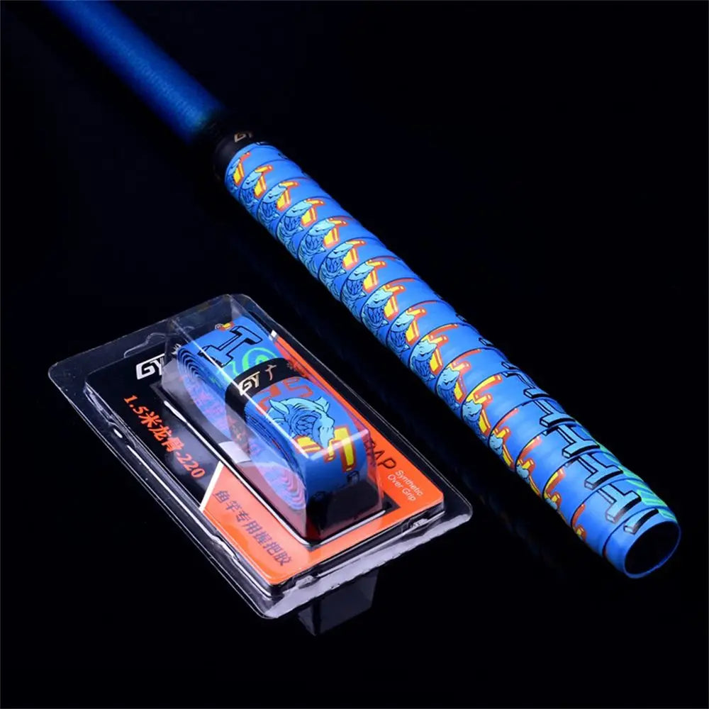 1.5m Insulation Sweat-absorbent Camouflage Fishing Rod Sweatband Fishing Rod Grip Heat Shrink Wrap Racket Handle Grips