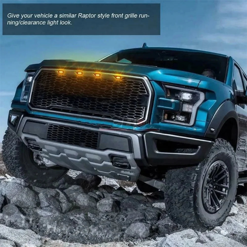Eagle Eye Universal Front Grille Light - 12LED Smoked Amber