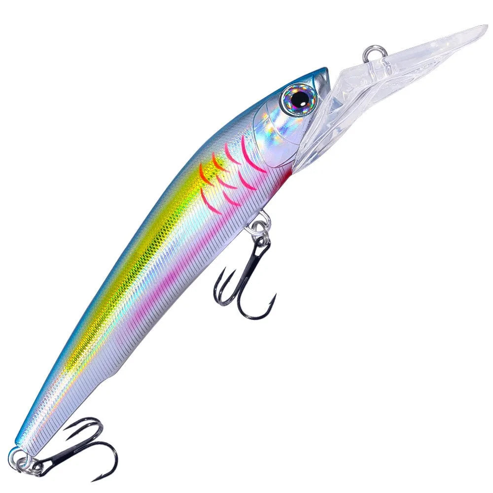 Deep Diving Trolling Lure Wobbler Bait Saltwater Fishing Tackle for Tuna, Wahoo Mahi-Mahi, Yellowtail 18cm/41g 24cm 100g