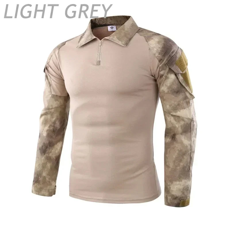 Men Combat Cargo Tactical Camo Waterproof Shirts US Size S-4XL