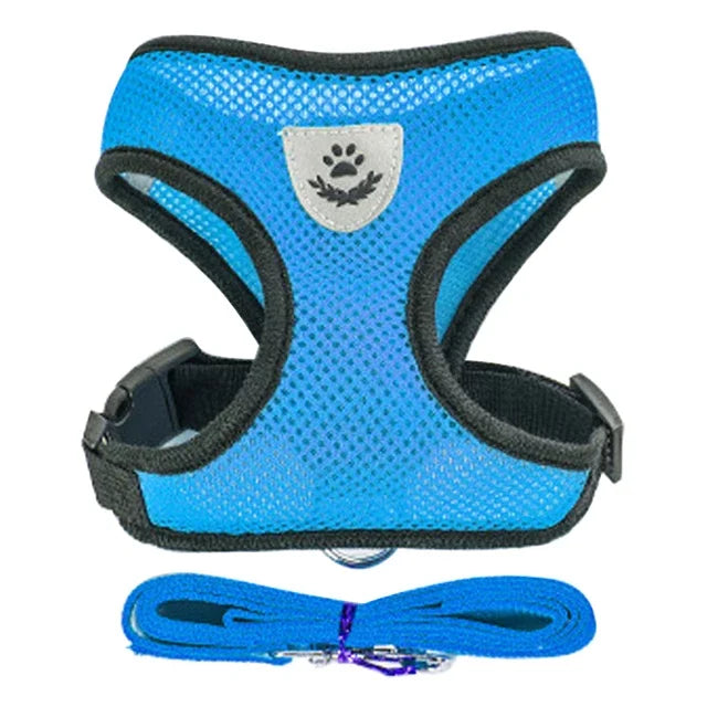 Cat Harness Vest Walking Leash For Puppy dog Collar Polyester Adjustable Mesh Dog Harness For Small Medium Pet Accessories