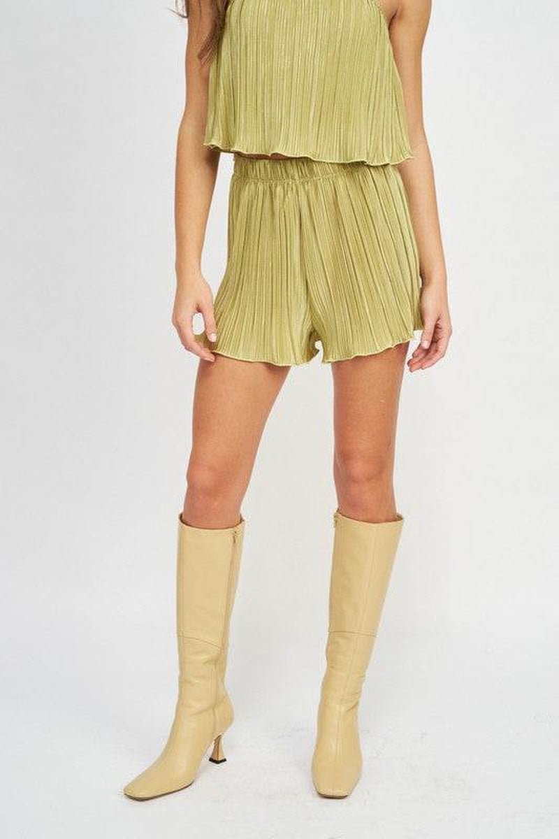 HIGH WAIST SHORTS with ELASTIC WAISTBAND