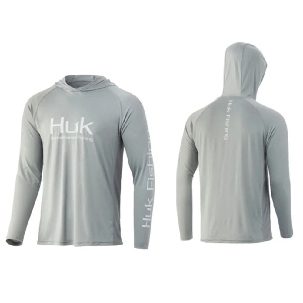 HUK Hooded Fishing Shirt Camouflage - UV Protection