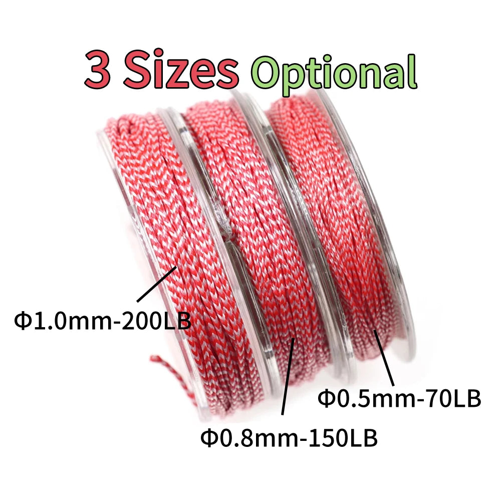 8 Strands PE Braided Assist Hook Trolling Line 70-200LB 10M