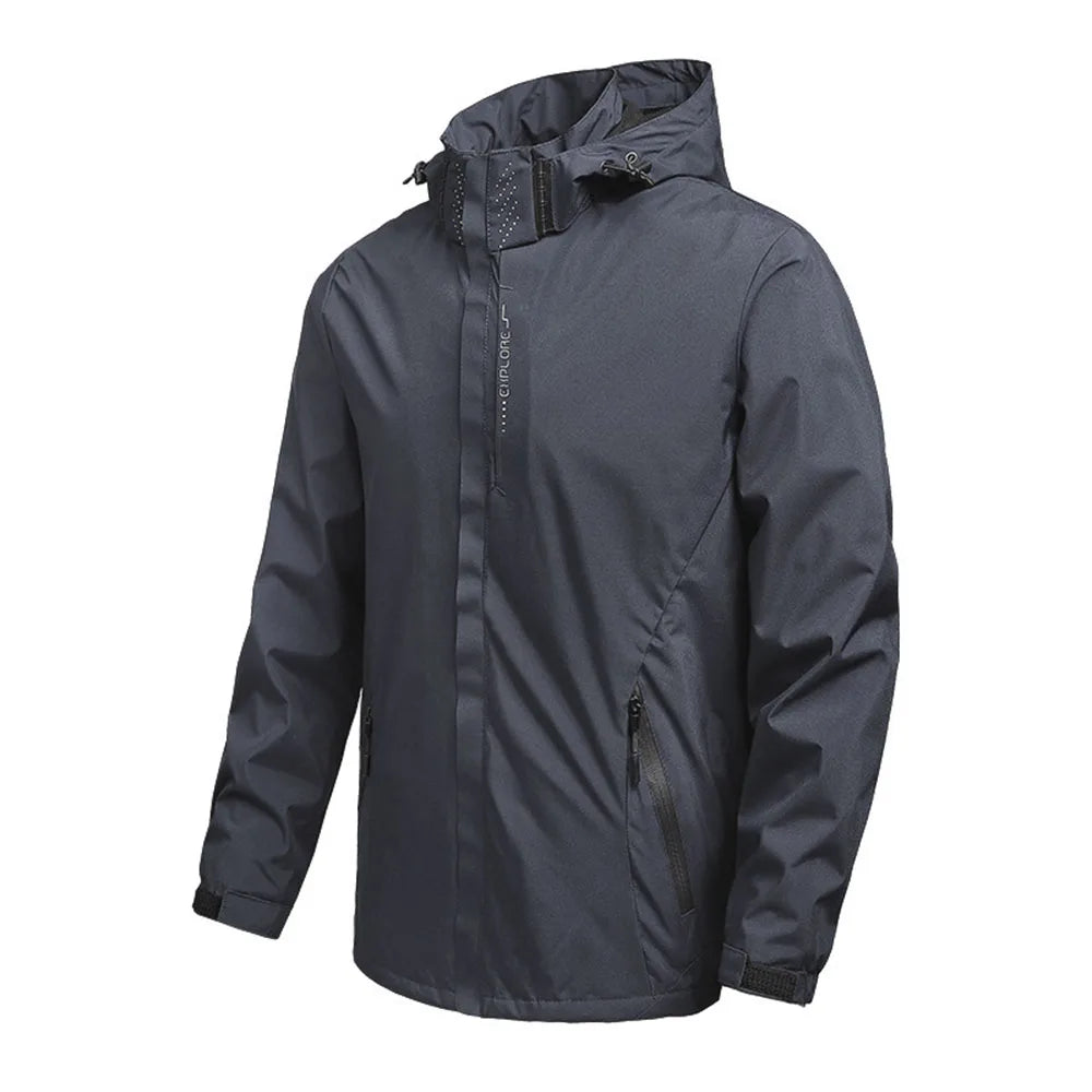 AeroZip Men's Waterproof Hooded Jacket - Detachable Hood