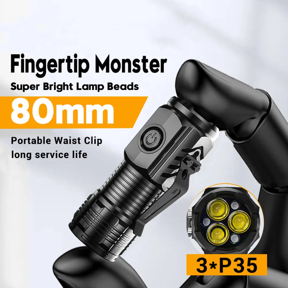 NovaLite Mini Led Flashlight - Usb Rechargeable Torch