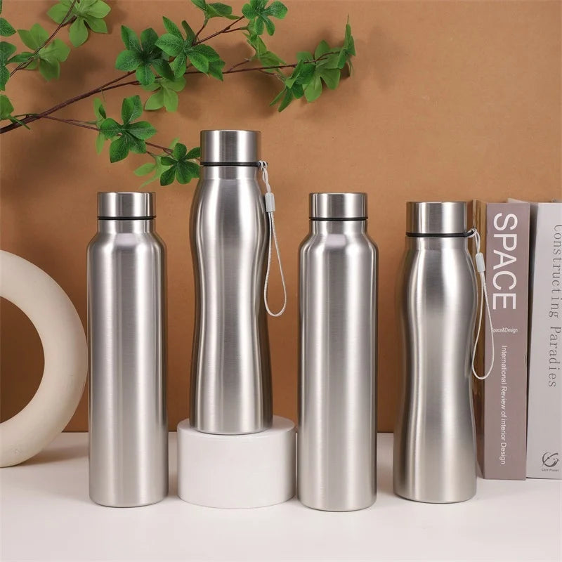 Stainless Steel Sport Bottle Single-Layer Metal Flask Camping Sports Gym