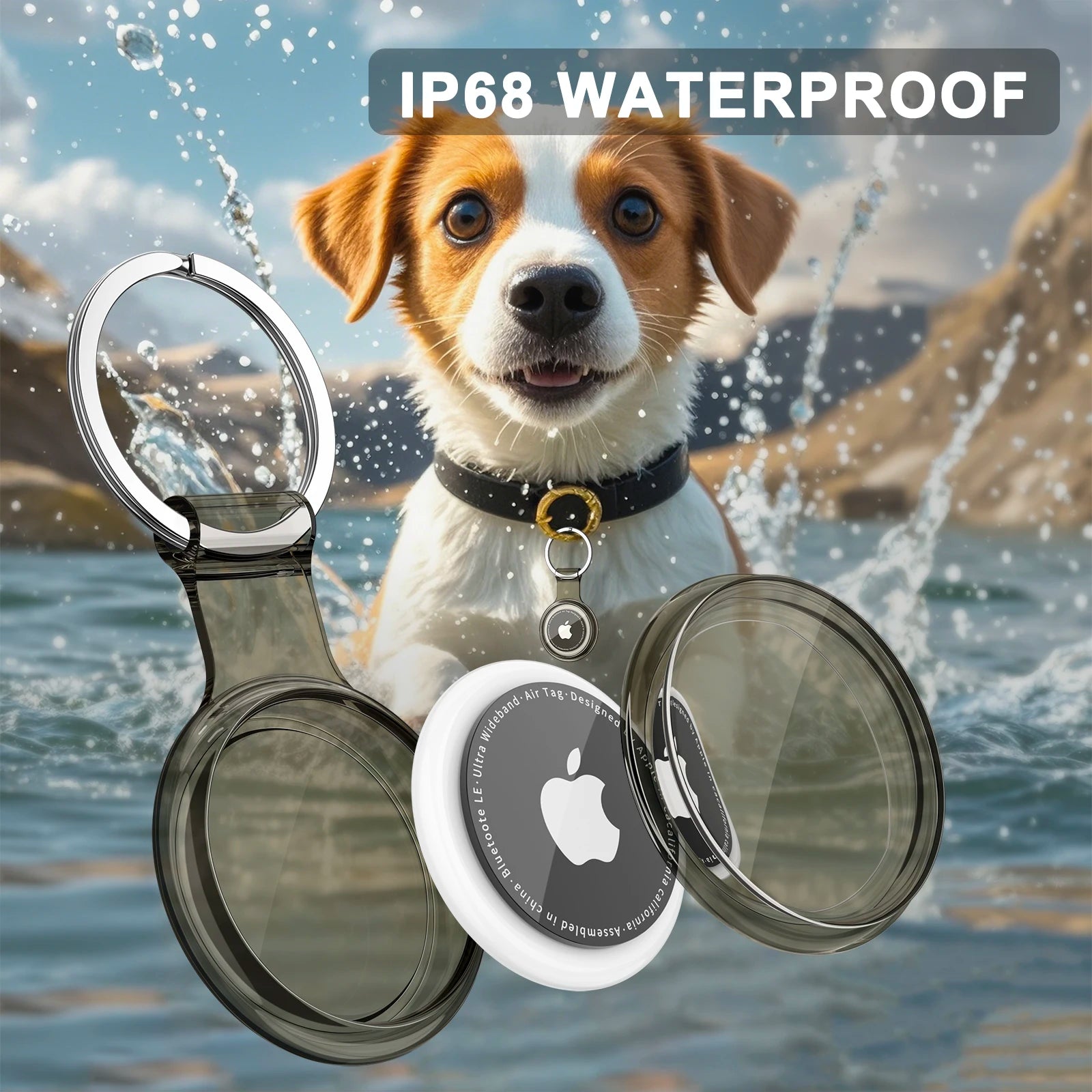Apple AirTag Kids, Dog, Cat, Pet Collar - Key Tracker Full Cover Waterproof Case