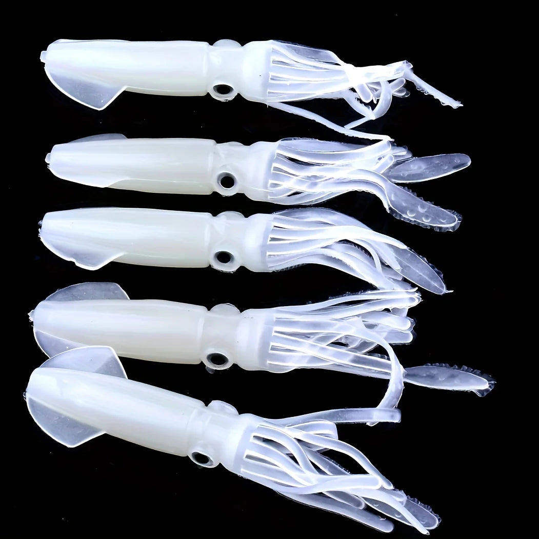 AquaLure Bionic Squid Lure Set 5Pcs - Realistic Action