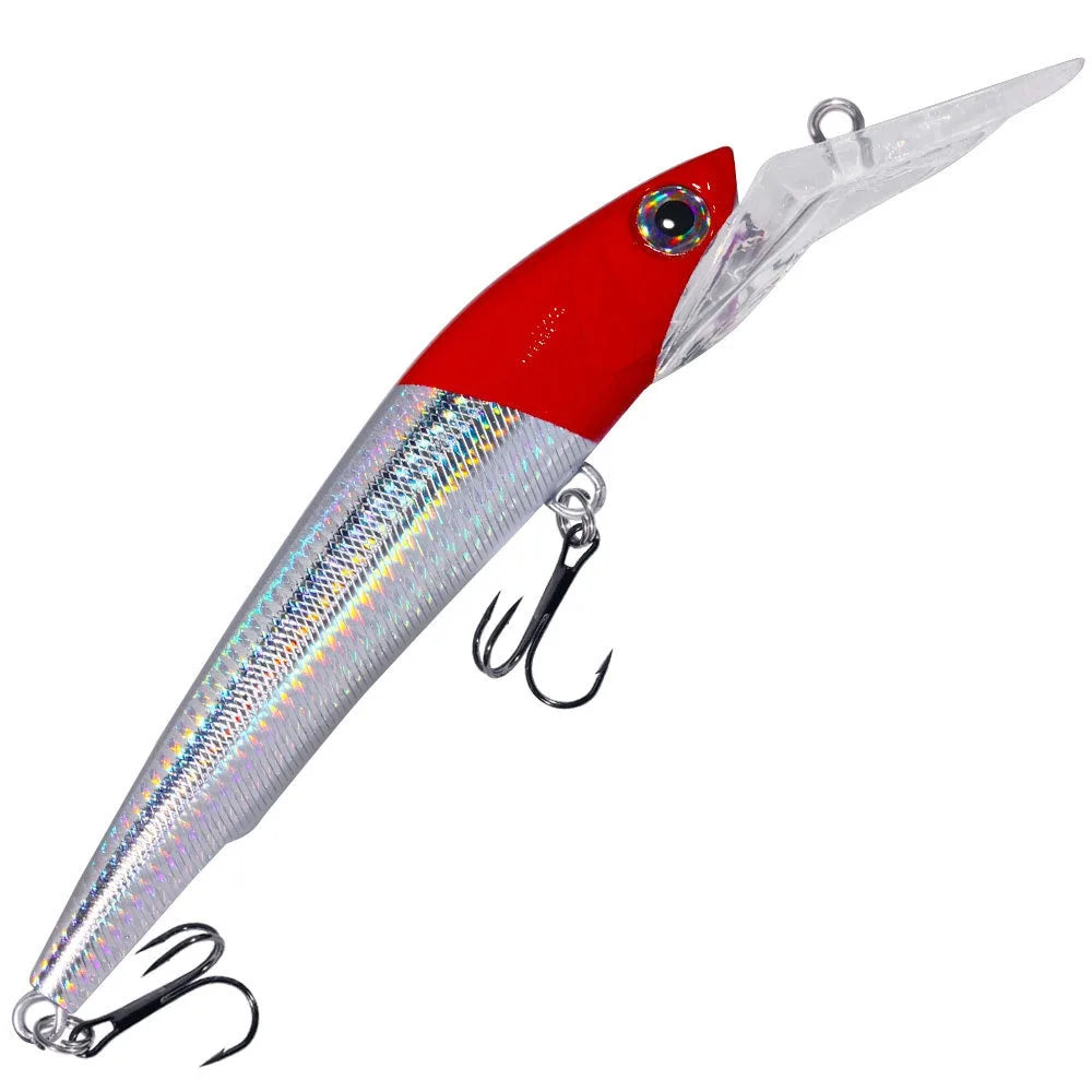 Deep Diving Trolling Lure Wobbler Bait Saltwater Fishing Tackle for Tuna, Wahoo Mahi-Mahi, Yellowtail 18cm/41g 24cm 100g