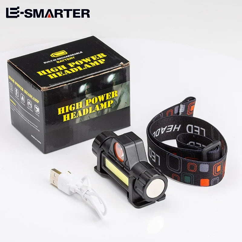 TrailBeam Rechargeable COB LED Headlamp - Magnetic 90°