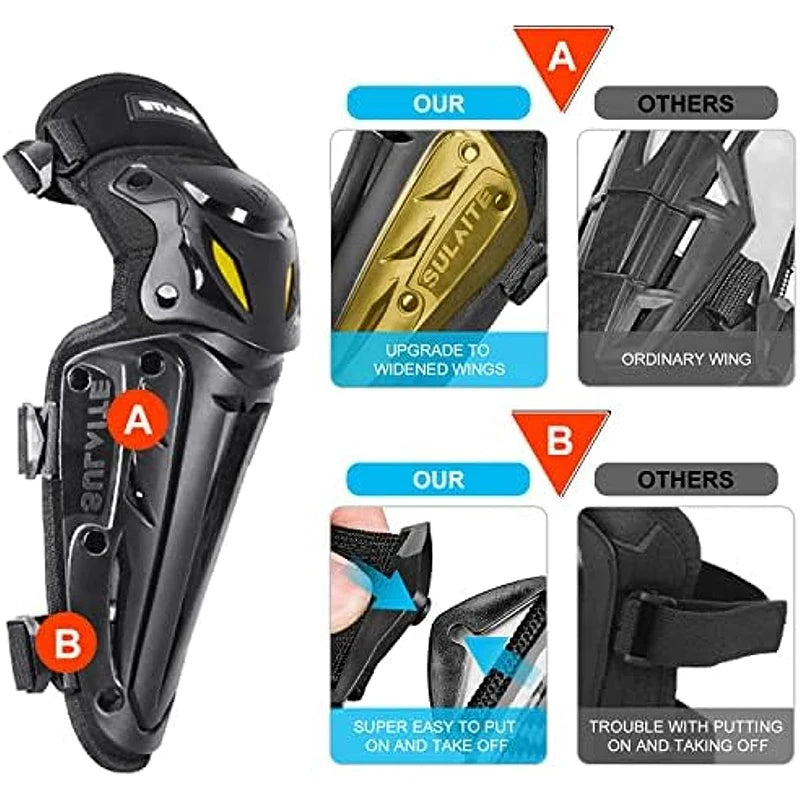 MotoGuard Knee Pads - Side Wing Protection For Off Road