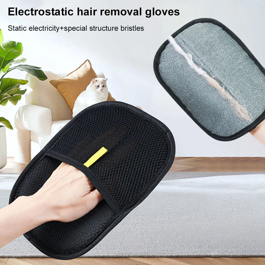 Pet Hair Remover Deshedding Glove Brush for Dog Cat with Long/Short/Hair 2pcs