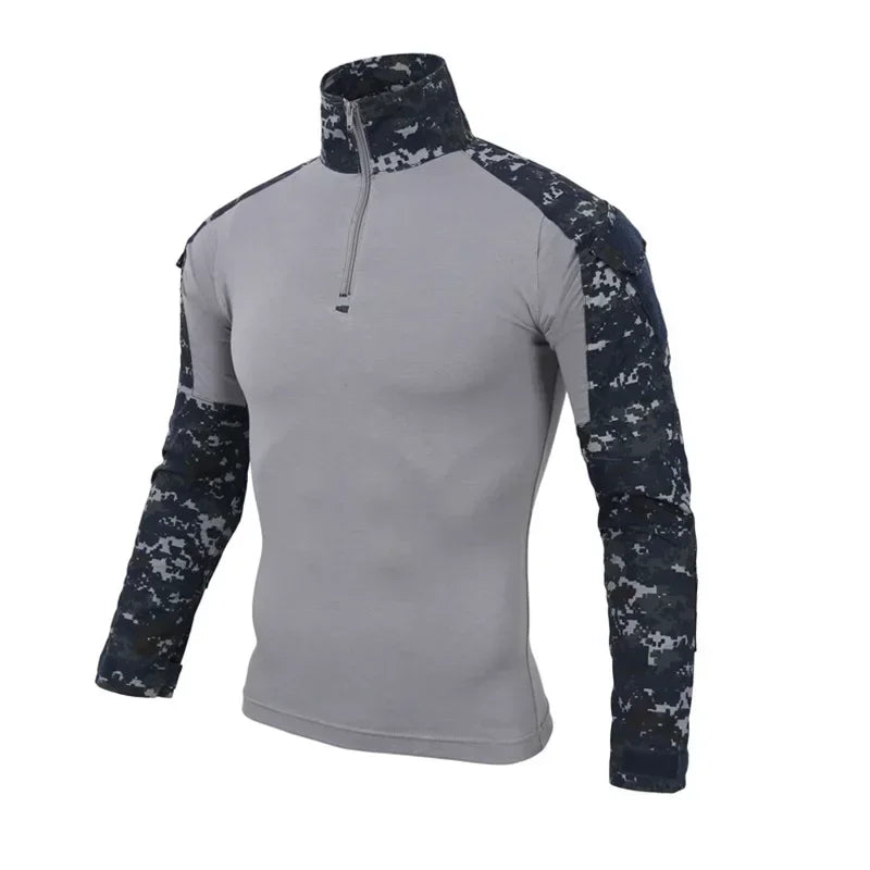 Men Combat Cargo Tactical Camo Waterproof Shirts US Size S-4XL