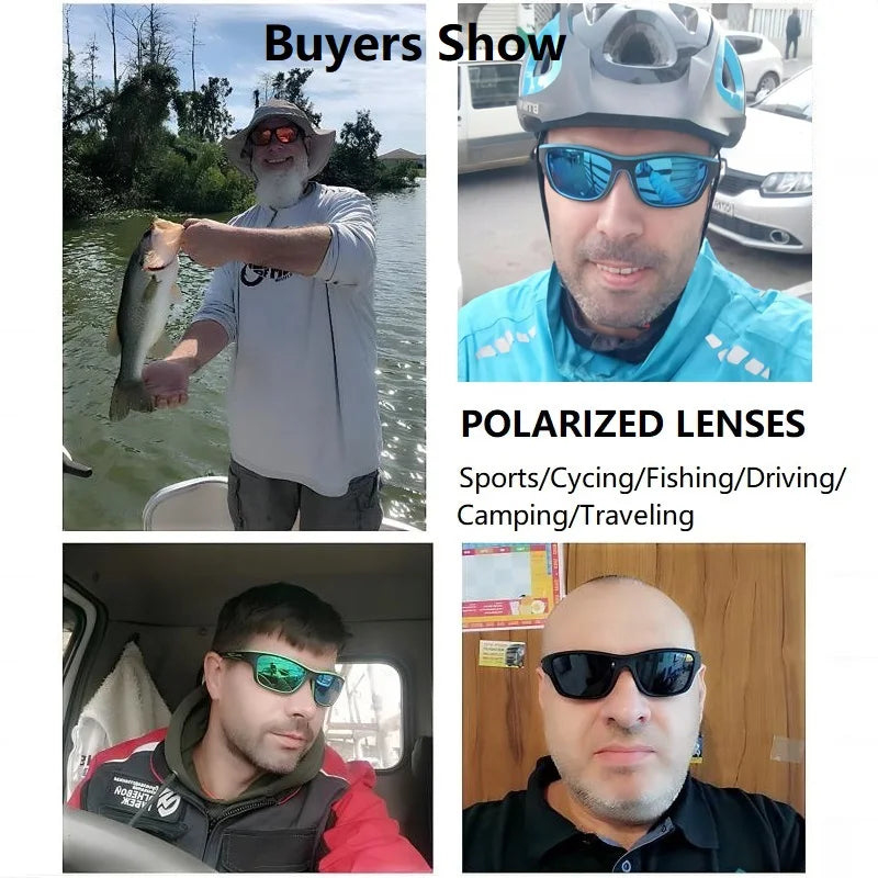 Designer Polarized Sports Sunglasses With Chain - UV400