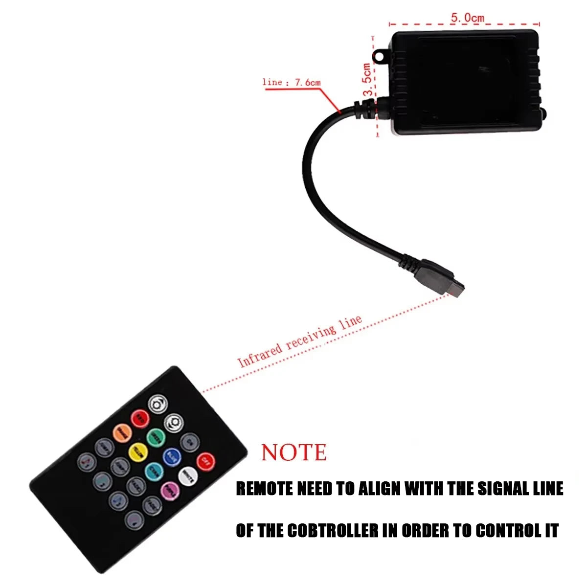 AutoLume Car RGB Ambient Lights - 8 Color LED Strip
