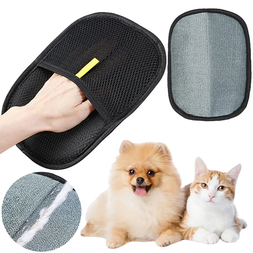 Pet Hair Remover Deshedding Glove Brush for Dog Cat with Long/Short/Hair 2pcs