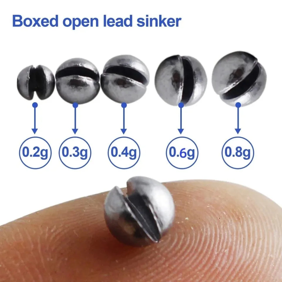 AquaPro 205PCS Fishing Weights Set - Removable Split Sinker