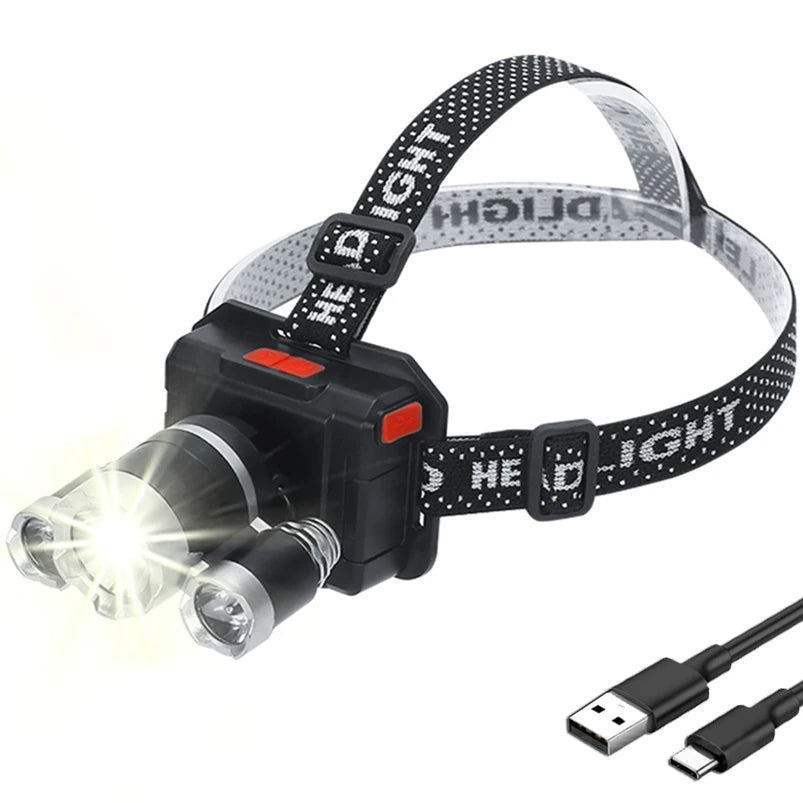 LumaPro LED Headlamp 18650 - 90 Degree Tilt For Outdoor Use