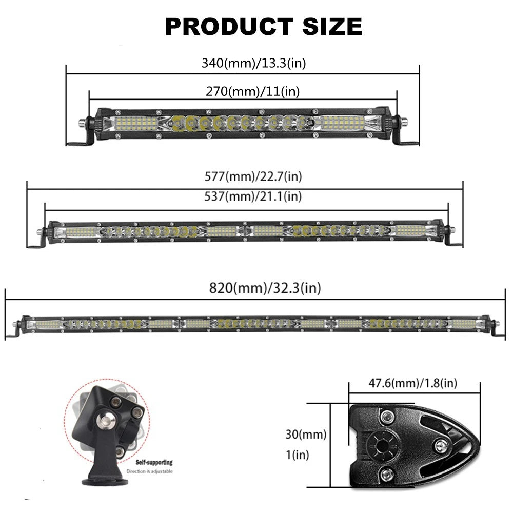 Lada Barra Slim Spot Flood LED Bar - Off Road Ready