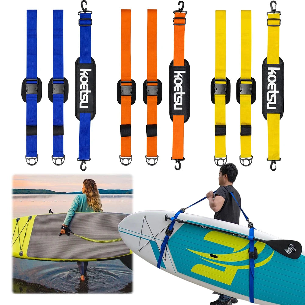 SUP Carrying Strap Adjustable Surfboard Shoulder Strap Stand Up Surf Paddle Board Carrier for Paddleboards Surfboards Longboards