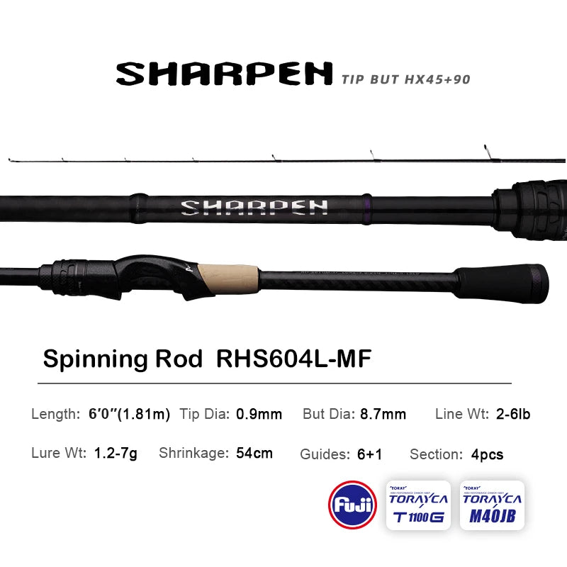 Spinning/Conventional Travel Rods, Long XF/MF Action Rods FUJI Components Fishing Poles for any destination.