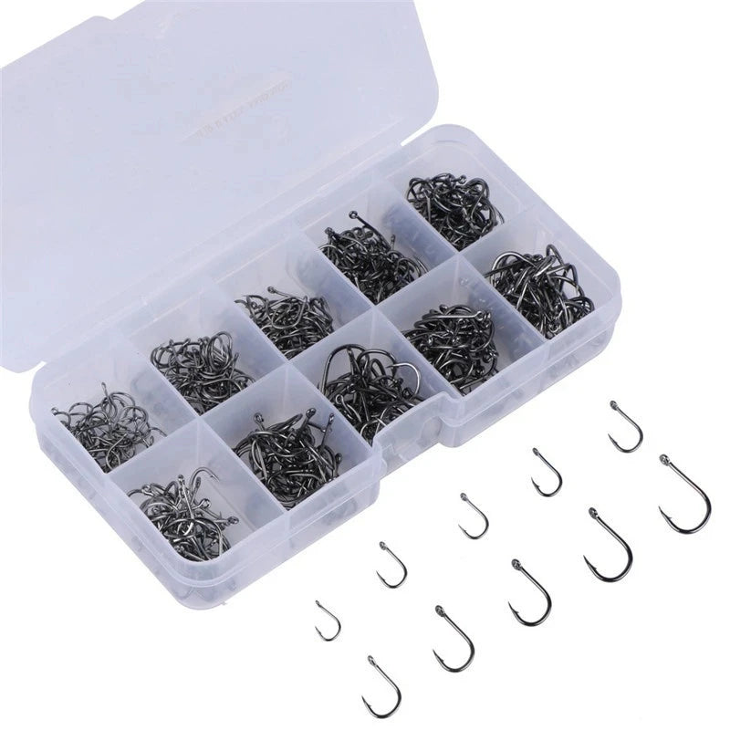 Apex Angler 100Pcs Hook Set - Sharp High Carbon Steel