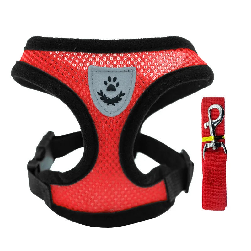 Cat Harness Vest Walking Leash For Puppy dog Collar Polyester Adjustable Mesh Dog Harness For Small Medium Pet Accessories
