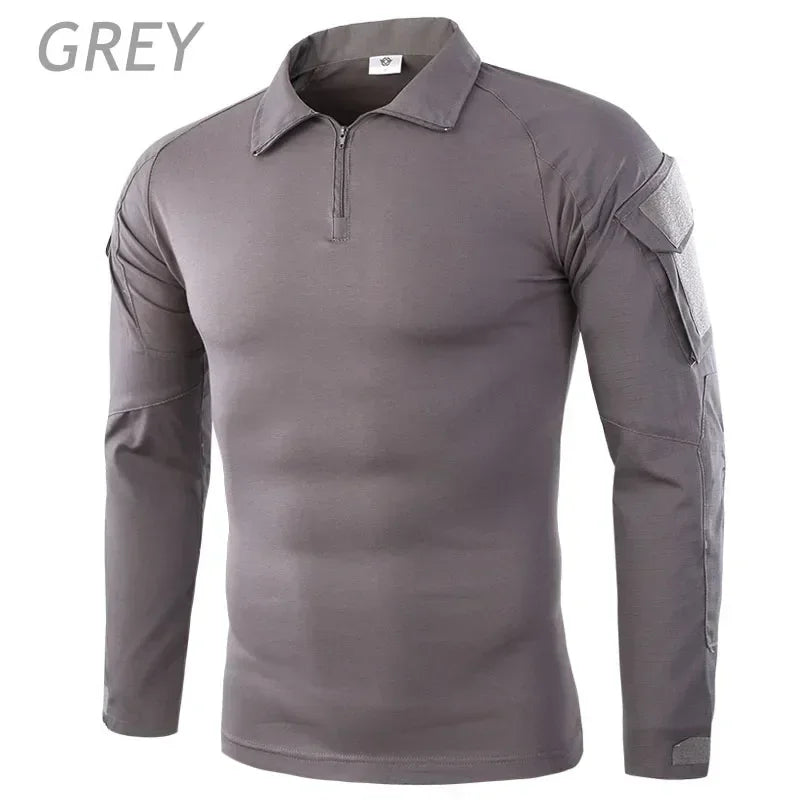 Men Combat Cargo Tactical Camo Waterproof Shirts US Size S-4XL