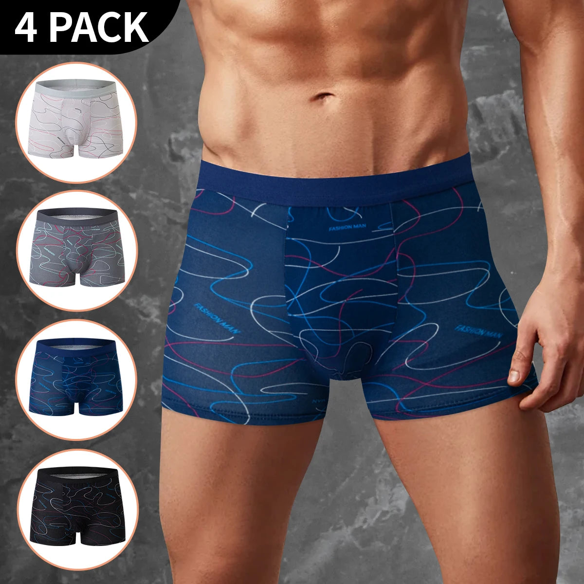 SureFit Plus Size Printed Boyshorts And Trunks - Comfort