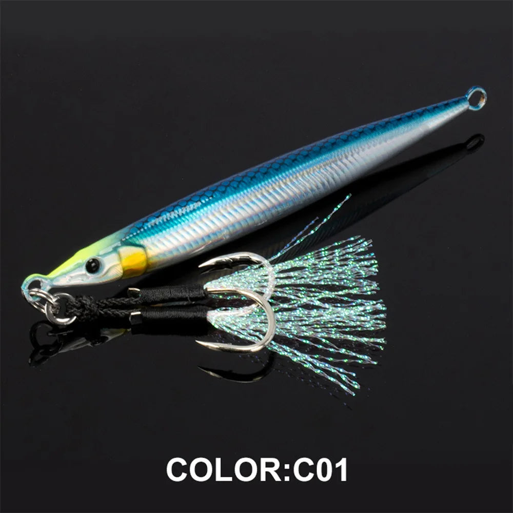 Fishing Tackle for Tuna Offshore Jigging - Deep Dropping Jigs 60g-150g