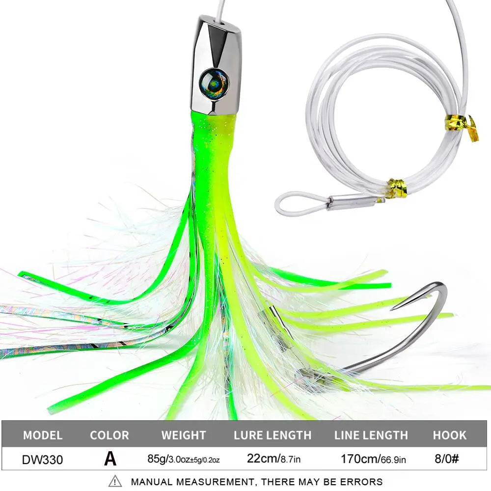 DeepSea Pro Lure 22cm 85g Zinc Head Octo Skirt - Big Game