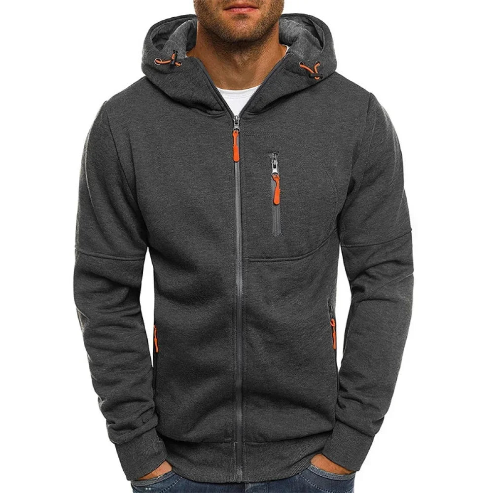 UrbanFlex Zip Hoodie Mens Sweatshirt - Slim Fit Comfort