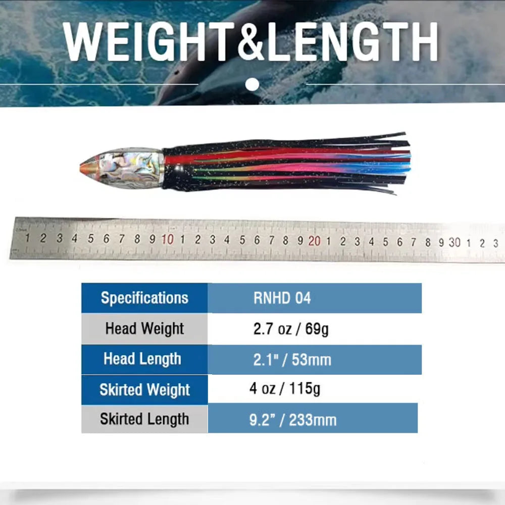 233mm 115g Marlin Lures Offshore DeepSea Boat Fishing Bait Saltwater Trolling Lure Mahi Wahoo Sworldfish Big Game Fishing Tackle